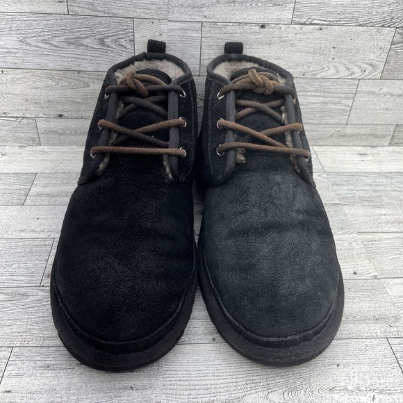 UGG Neumel Black Suede Shearling‎ Lace Up Chukka Boots Men Size 9 main image 8